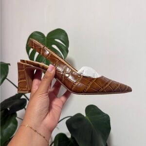 Elegant Brown Slingback Heels